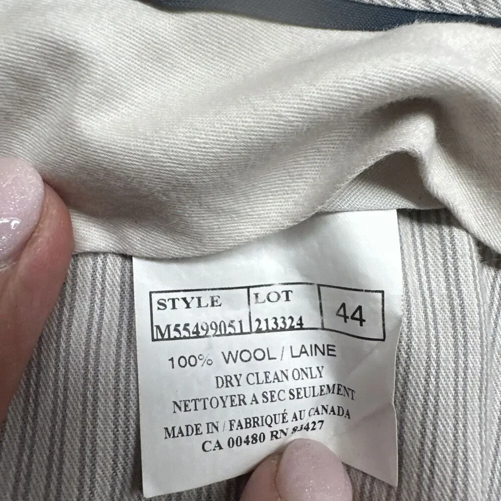 Ballin Dress Pants 100% Super 120s Wool Comfort-Eze Mens 40x27.5 Blue Flat Front